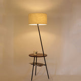 Nordic modern fashion E27 wrought iron triangle lamp pole floor lamp for living room bedroom hotel room black walnut floor lamp