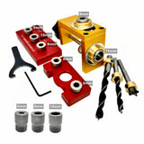 Upgraded 3 In 1 Doweling Jig Woodworking Adjustable 3-10mm Pocket Hole Jig,Alloy Drilling Guide Locator for Fast Splicing Board