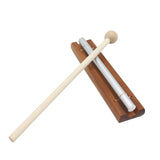 Brand New &amp; High Quality Solo Chime on Wooden Base w/ Mallet Single Rod for Yoga Meditation Energy