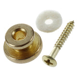 2Pcs Golden Strap Button with Mounting Screw with 6Pcs Wood Guitar Pins Rosewood Strings Pegs Slotted Endpin