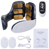 6 heads Electric Neck Massager Pulse Back Rechargeable Massager For Neck 12 Mode Heating Pain Relief  With Remote Control