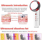3 in 1 Facial Lifting EMS Infrared Ultrasonic Body Massager Device Ultrasound Slimming Fat Burner Cavitation Face Beauty Machine