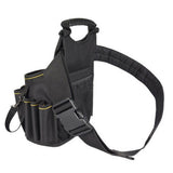 600D Oxford Cloth Maintenance Electrician's Waist Tool Bag Portable Waist Pouch Hand Tool Bag Black 20.5x14x33cm/8.1x5.5x13 inch