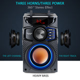TOPROAD Bluetooth Speaker 10W Portable Wireless Stereo Bass Big Party Speakers Subwoofer Column Support FM USB Remote Control