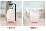 New Wreless Charging Led Makeup Mirror With Light Support Mobile PhoneWireless Charging Dressing Mirror Folding Girl Portable
