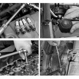 3/8 Inch 10-60N.m Drive Click Torque Wrench Set Ultra-Thin Spark Plugs Sleeve Removal Tool Dual-Direction Adjustable Spanner