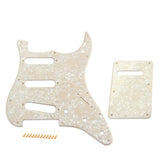 PVC Electric Guitar Pickguard Scratch Plate with Back Plate DIY