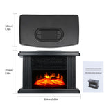 Electric Fireplace Heater With Remote Control Fireplace Electric Flame Decoration Portable Indoor Space Heater for Bedroom