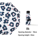 Mini Pocket 5 Folding Sunshade Sunny Umbrella Rain Women Sun Protection UV Umbrella Portable Compact Folding Sun Umbrella
