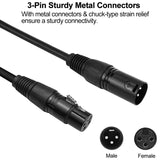 6.5Ft / 2M DMX Cable, 8PCS 3 Pin DMX Cables DMX Wires, DMX512 XLR Male to Female Stage Light Signal Cable