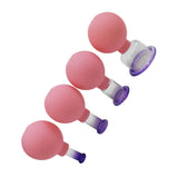 1 Boxed of 4pcs Vacuum Cupping Cups Portable Back Body Massager Suction Vacuum Can for Men Women (Blue)