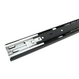 Metal Black buffer mute drawer slide track soft close drawer guide rail Three-Section Cabinet Slides Furniture Hardware
