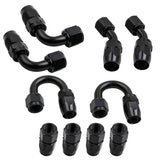 Length 5M AN10  Nylon Braided Fuel Hose Oil Gas Cooler Hose Line Pipe Tube with 10PCS 0/45/90/180 Degree Hose End Fitting Kit