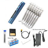 SQ001 mini portable Smart electric soldering iron STM32 processor Digital display welding tool for ts100 with DC Power supply