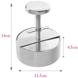 Burger Press Stainless Steel Adjustable Hamburger Patty Maker Patty Making Mold Kitchen Tool