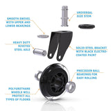 5 PCS Furniture Caster Hot Sale Office Chair Caster Wheels Roller Rollerblade Style Castor Wheel Replacement (2.5/3inches)