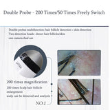 New WIFI HD 5G Scalp/Skin /Hair Follicle Detector Professional 50X/200X Skin Analyzer Rechargeable UV Testing Analysis Magnifier