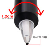 Long Tube Pentype Water Quality Meter Tester  w/ ATC for Drinking Water, Food, Cheese, Milk and Soil Dual Display
