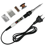 80W Digital Electric Soldering Iron Kit Set Temperature Adjustable 220V 110V  Welding Tool  Ceramic Heater Soldering Tips Rework