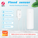 ZigBee Water Leakage Detector Smart Water Sensor APP Control Historical Data Flood Monitoring Water Level Alarm System