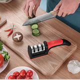 Manual Knife Sharpener 3-Stage Quick Sharpener Whetstone Stick Knife Sharpening Tool for All Knives Kitchen Gadget Sharpener