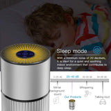 4 in 1 Air Purifier HEPA Filter Activated Carbon Air Cleaner with Negative Ion Purification/Aromatherapy/Night Light/Smart timin