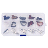 15Pcs/Set Celluloid Metal Finger Thumb Guitar Picks Plectrums 5 Thumb + 10 Finger with Case Cover for Acoustic Electric