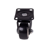 1.5 Inch Dia Heavy Duty 200KG Black Polyurethane Swivel Castor Wheels Trolley Furniture Caster Pack of 4