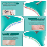 Electric Vibration Heating Face Scraping Massager Micro Current Skin Rejuvenation Face Neck Body Lifting Massage Scraping Tool