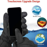 Heated Gloves, for Men Women 4000 MAh Rechargeable Battery Powered Waterproof Warm Press screen Gloves
