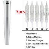 3 Colors Best Quality Wireless Permanent Makeup Tattoo Machine Microblading Rechargeable Eyebrows Women Waterproof Tattoo Pen