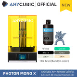 ANYCUBIC 3D Printer Photon Mono X, UV CD Resin Printer with 4K Monochrome Screen, App Remote Control, Print Size 192*120*250 mm