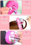 Electric DIY Kid Hair Play Set Hairdressing Set Girls Beauty Hairdress Electric Hair Braid Girl Makeup Set Fashion Toy Xmas Gift