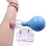 6Pcs/Set Suction Cup Vacuum Cupping Jar Ventouse Body Massage Cans Massager Meridian Rubber Head Anti Cellulite Health Care