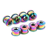 4PC Bicycle Chainwheel Crew 6.5/8.5mm MTB Chainring Bolt Plate Dental Plate Screws Steel Crank Bolts Bicycle Parts