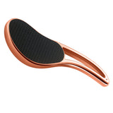 Foot Polishing File Long Handle Callus Exfoliation Remover Professional Foot Scrubber Skin Care Tools for Home Shop (Golden)