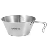 TOMSHOO Stainless Steel Sierra Cup 200ml/500ml Measuring Cup Bowl for Outdoor Camping Backpacking Picnic