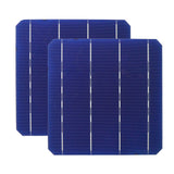 4.79W 100Pcs Portable Solar Cells Panel System Monocrystalline Silicon Battery Chargers Phone Solar Panel Cell 156*156mm Blue