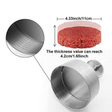 Burger Press Stainless Steel Adjustable Hamburger Patty Maker Patty Making Mold Kitchen Tool