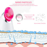 Face Steamer 135ml Nano Mist Hot Spray Skin Hydration Nebulizer UV Sterilization Aromatherapy Air Humidifier Facial SPA Machine