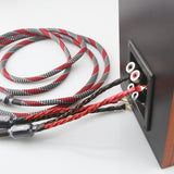 One Pair Oxygen-Free Copper(OFC)Audio HiFi Speaker Cable HI-FI High-End Amplifier Speaker Cable