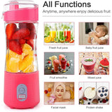 Portable Mini Smoothies Shakes Blender Personal Size Single Serve Travel Fruit Juicer Mixer Cup With USB Rechargeable