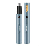 Electric Nose Hair Trimmer 2-in-1 Full Metal Aluminum Tube USB Rechargeable Painless Portable Face Hair Removal Eyebrow Trimmer