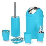 Solid PP Bathroom Necessities include Toothbrush Holder Toilet Brush Soap Dish Waste Bin Rinse Cup Sprayer Bottle
