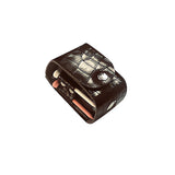 Portable Crocodile Pattern Golf Ball Bag Double Ball Bag Mini Golf Buckle Storage Bag Hold 2 Balls Outdoor Sports Golf Waist Bag