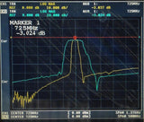 725MHz 703-748MHz SAW bandpass filter, 45MHz bandwidth, 1dB bandwidth, SMA interface