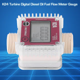 K24 Turbine Digital Oil Fuel Flow Meter Gauge For Chemicals Liquid Water