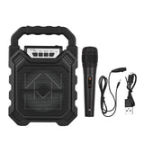 Rechargeable Cordless Outdoor Speaker BT Karaoke Machine Battery Powered with Microphone for Outdoor Gym Party Singing Dancing