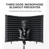 Sanmen Microphone Shield for Recording Sound Live Broadcast Microphone Accessories Premium Noise-Absorbing Musical