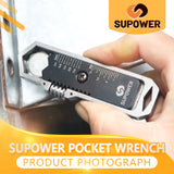 Supower Pocket Wrench Adjustable Tool  Portable Car Metal Adjustable Universal Spanner For Bicycle Motorcycle Car Repairing Tool